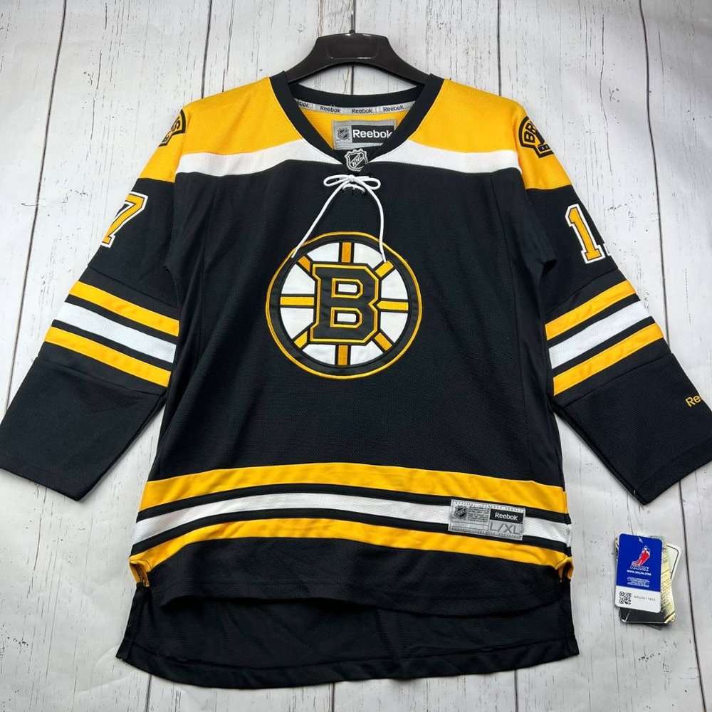 Vintage Boston Bruins Milan Lucic #17 NHL‎ L/XL Reebok Jersey Black Youth New
